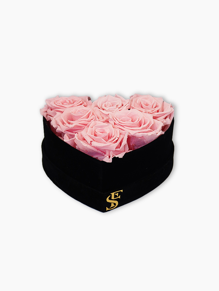 Black heart velvet box