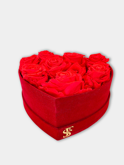 Red Heart Velvet Box