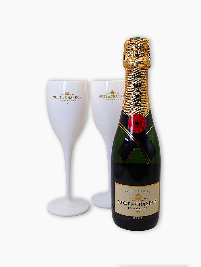 Champagne Moet & Chandon Brut 37.5cl avec coupes