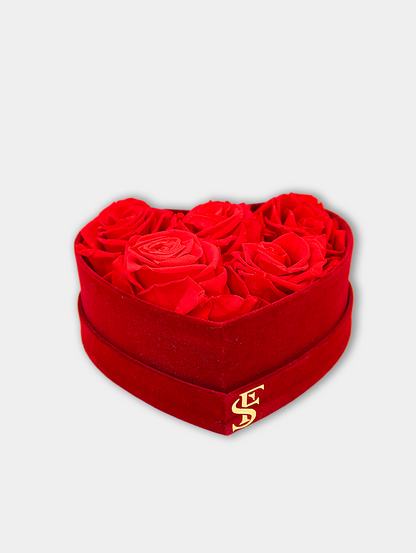 Red Heart Velvet Box