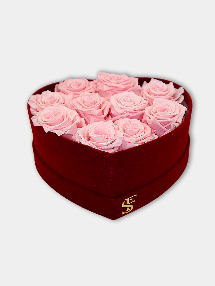 Red Heart Velvet Box